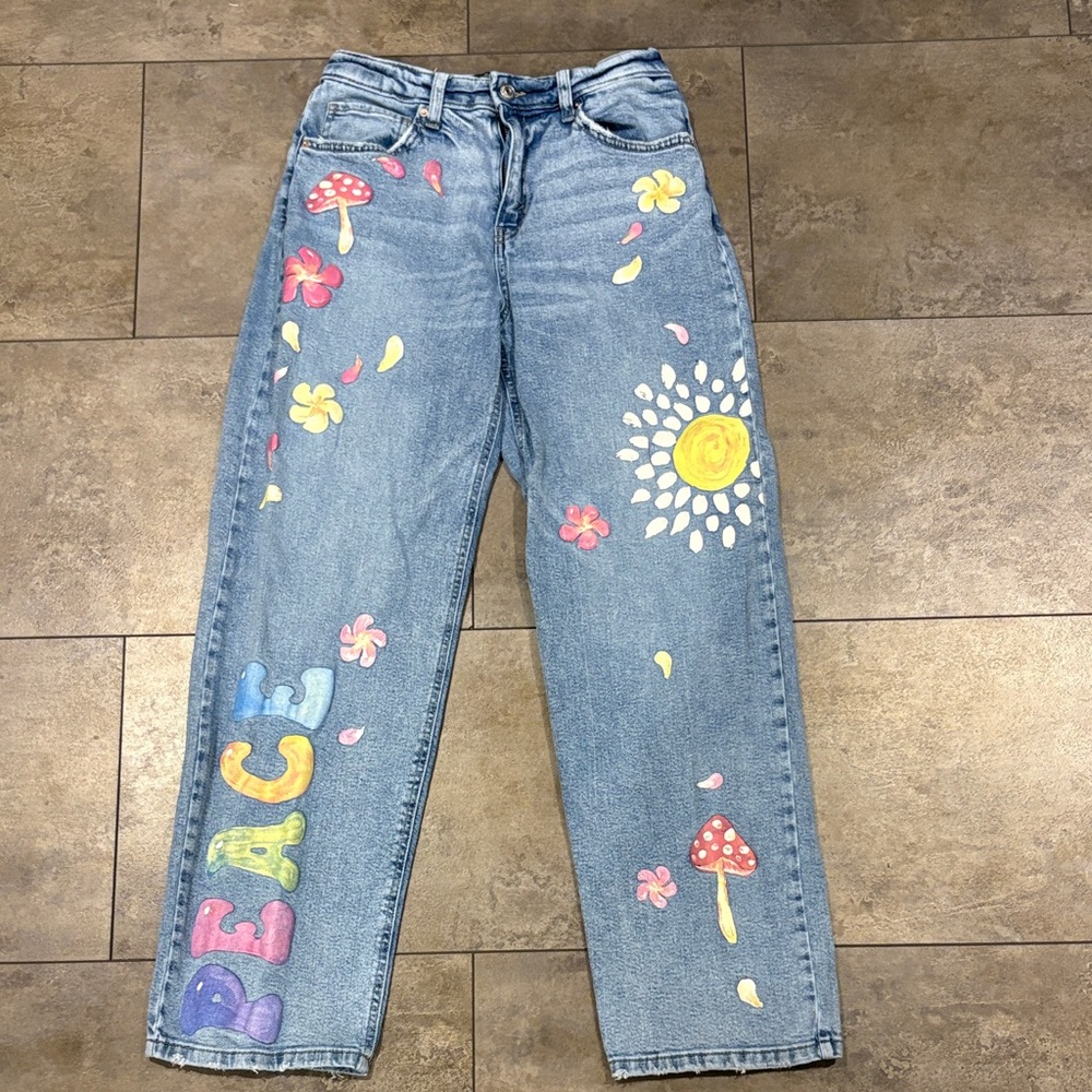 Wild Fable Embroidered Straight Leg Jeans - Multicolor